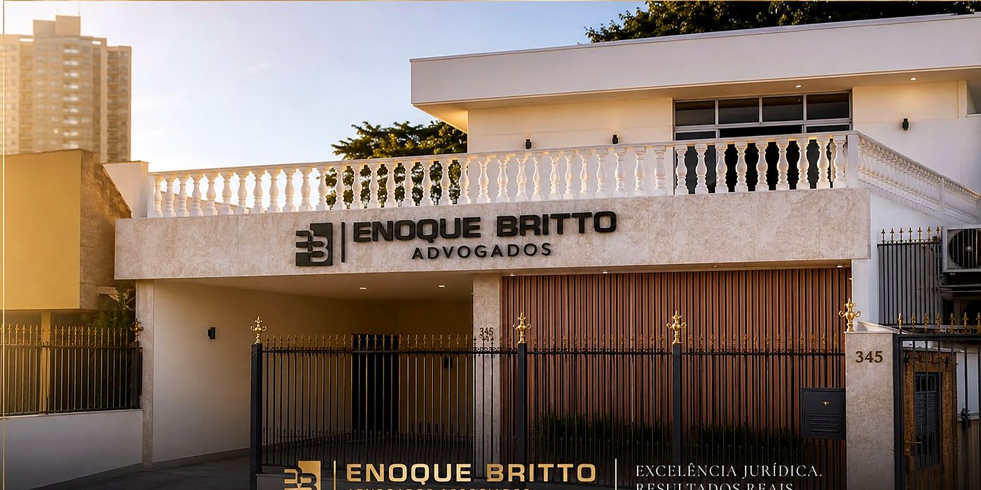 Fachada do escritório Enoque Britto Advogados, em Goiânia